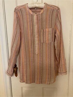 Lucky Brand striped lightweight cotton tunic